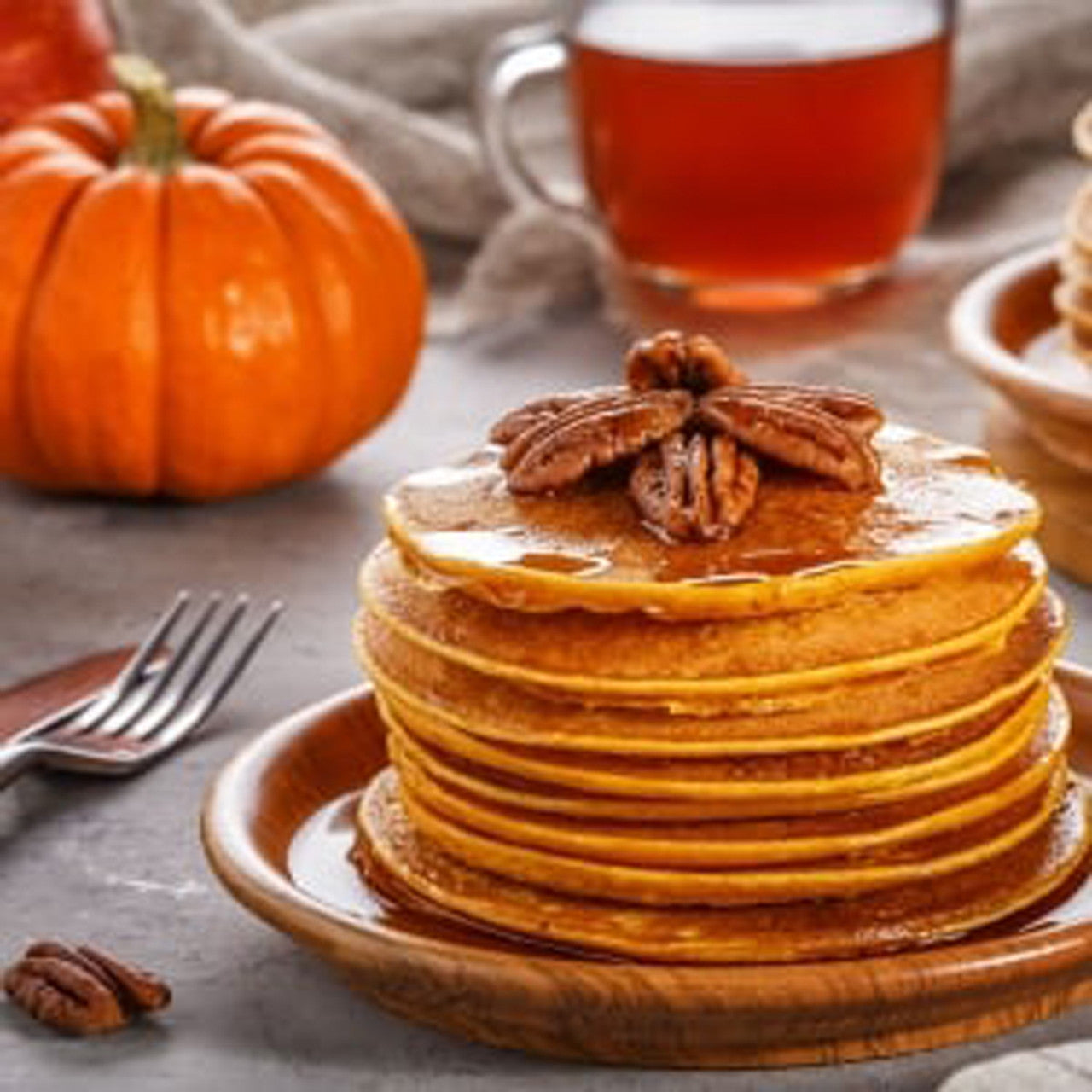 Pumpkin Praline Pancakes