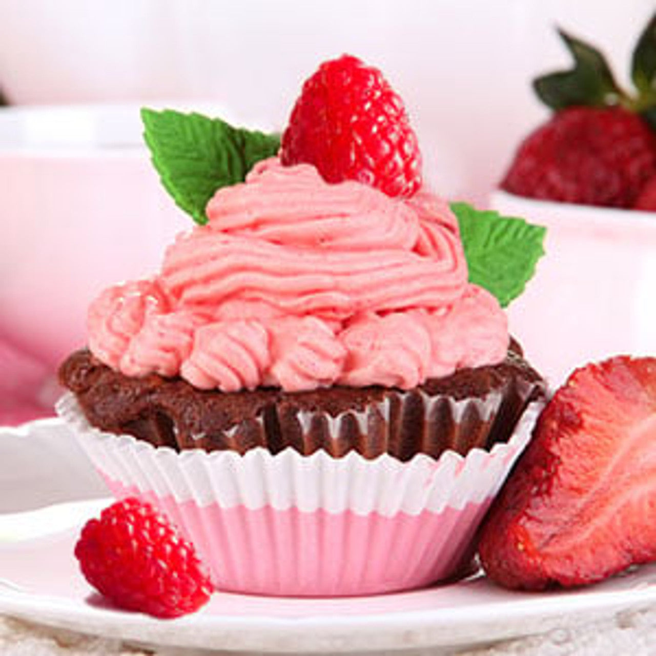 Raspberry Cream Cupcake