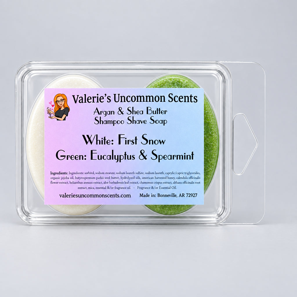 Argan & Shea Butter Shampoo Shave Body Soap Bar 2 SCENTS!!