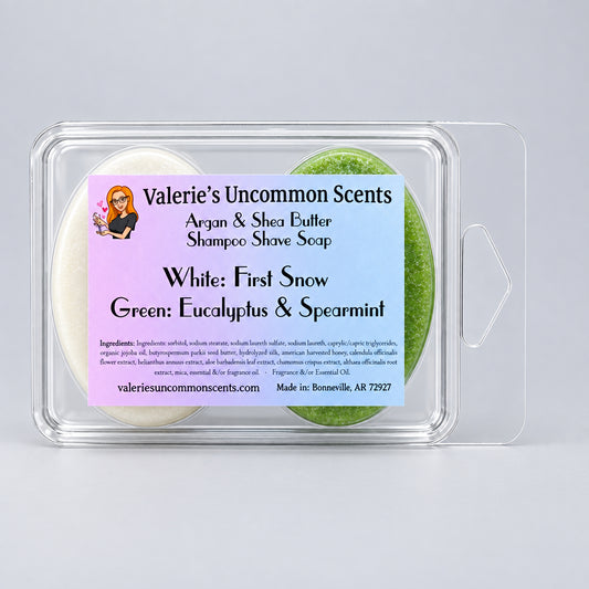Argan & Shea Butter Shampoo Shave Body Soap Bar 2 SCENTS!!