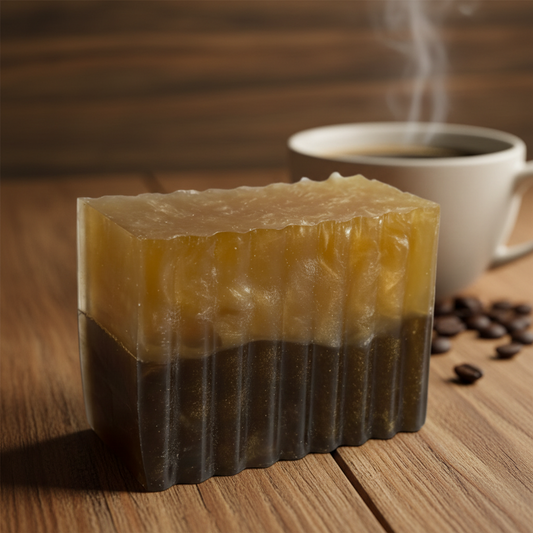 Argan & Shea Butter Shampoo Shave Soap Bar in Coffee