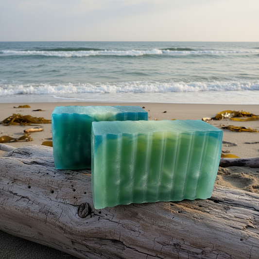 Argan & Shea Butter Shampoo Shave Soap Bar in Sea Spice